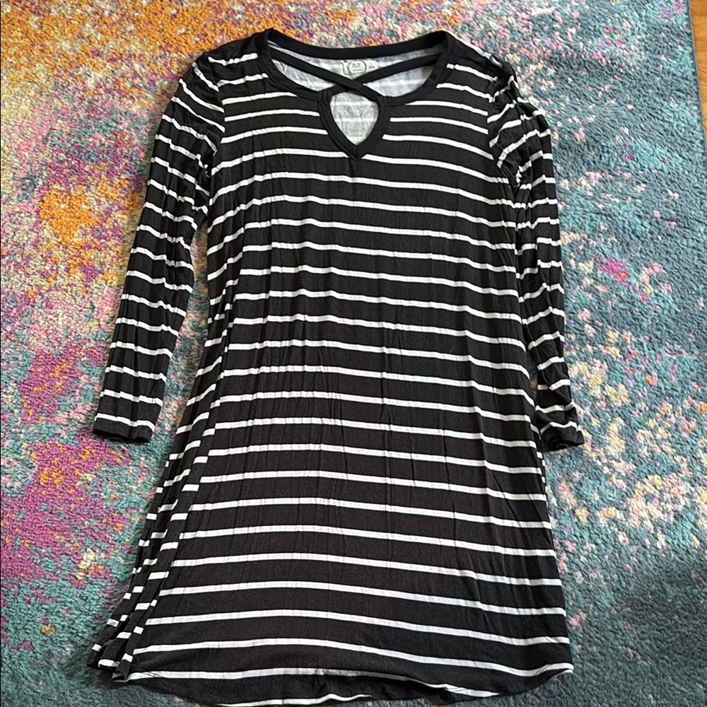 Maurice’s Black and White Striped Dress